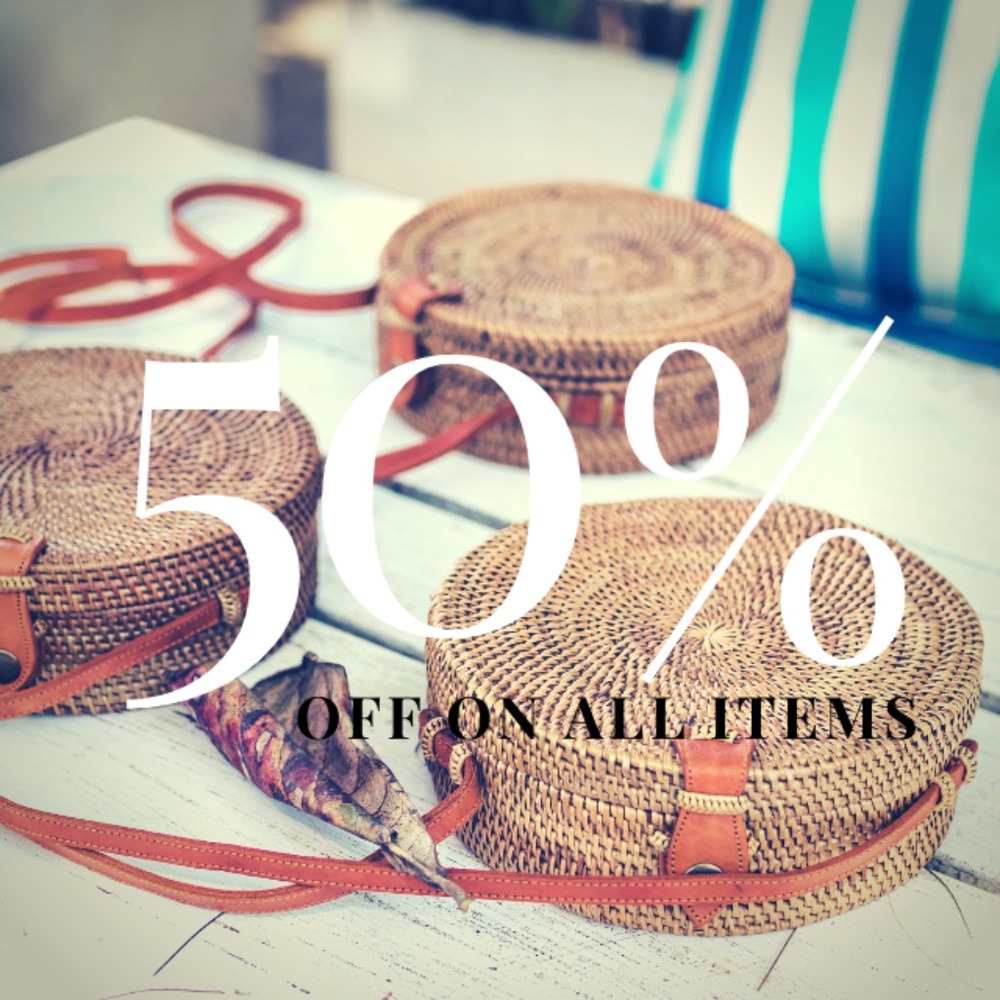 50%  OFF ON THE ALL ITEMS